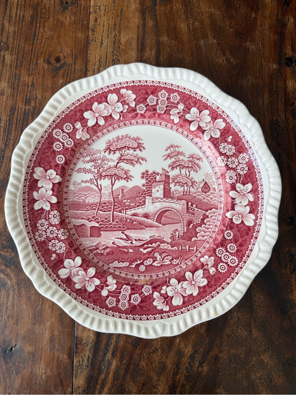 Vintage Copeland Red Spode's Tower England Dinner Plate